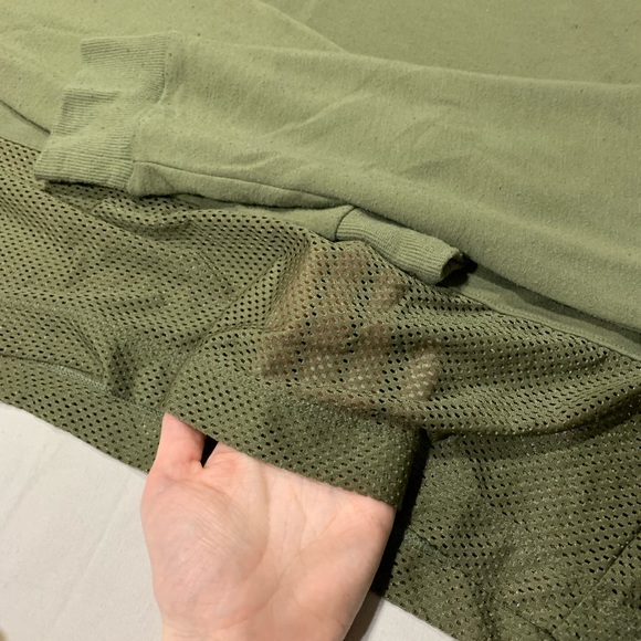 Army Green Mesh Hoodie - Picture 4 of 5